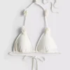 Top de bikini triangular con estampado floral en 3D