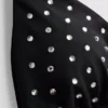 Top de bikini triangular con pedrería