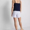 Top de descanso tipo camisola de punto calado con alto contenido de algodón