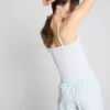 Top de descanso tipo camisola de punto calado con alto contenido de algodón