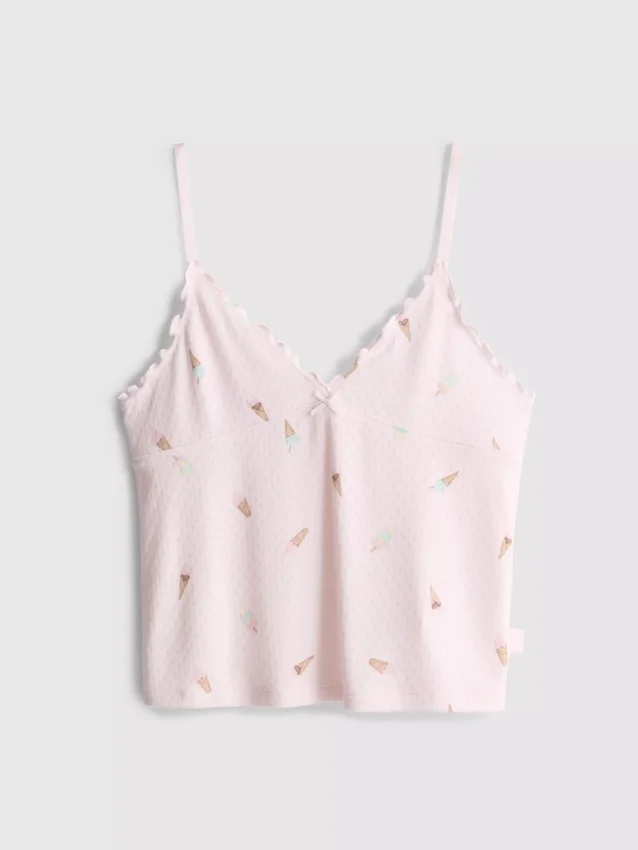 Top de pijama tipo camisola «Love to Lounge» con estampado de helado