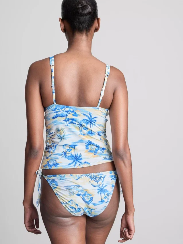 Top de tankini estampado