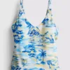 Top de tankini estampado
