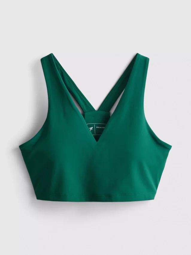 Top deportivo corto con cuello en V