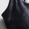 Top deportivo corto con espalda nadadora y estampado de mármol