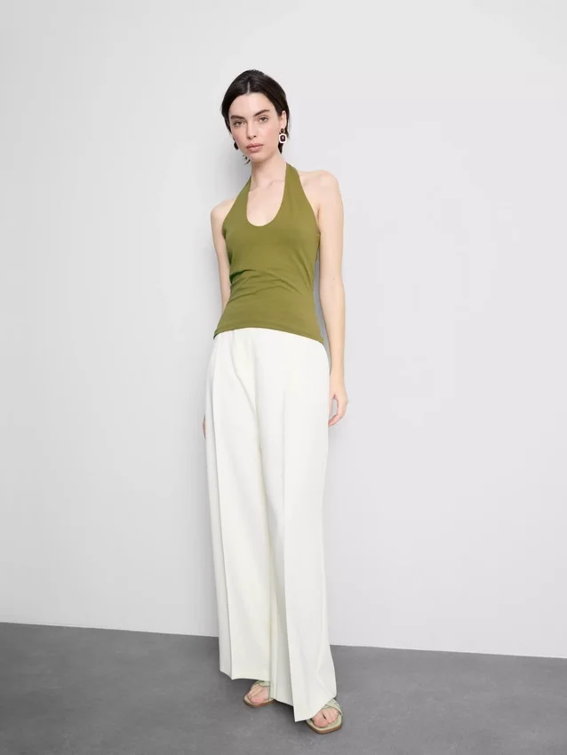 Top halter de alto contenido de algodón