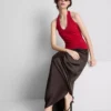 Top halter de alto contenido de algodón