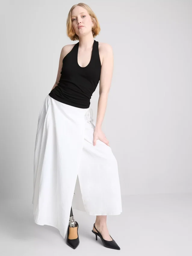 Top halter de alto contenido de algodón