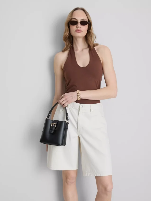 Top halter de alto contenido de algodón