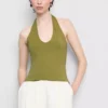 Top halter de alto contenido de algodón