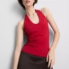 Top halter de alto contenido de algodón