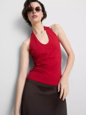 Top halter de alto contenido de algodón