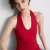 Top halter de alto contenido de algodón