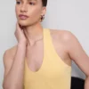Top halter de alto contenido de algodón