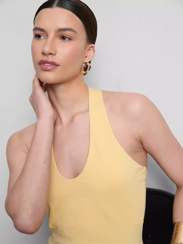 Top halter de alto contenido de algodón