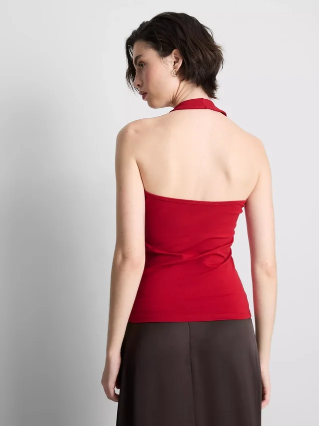 Top halter de alto contenido de algodón