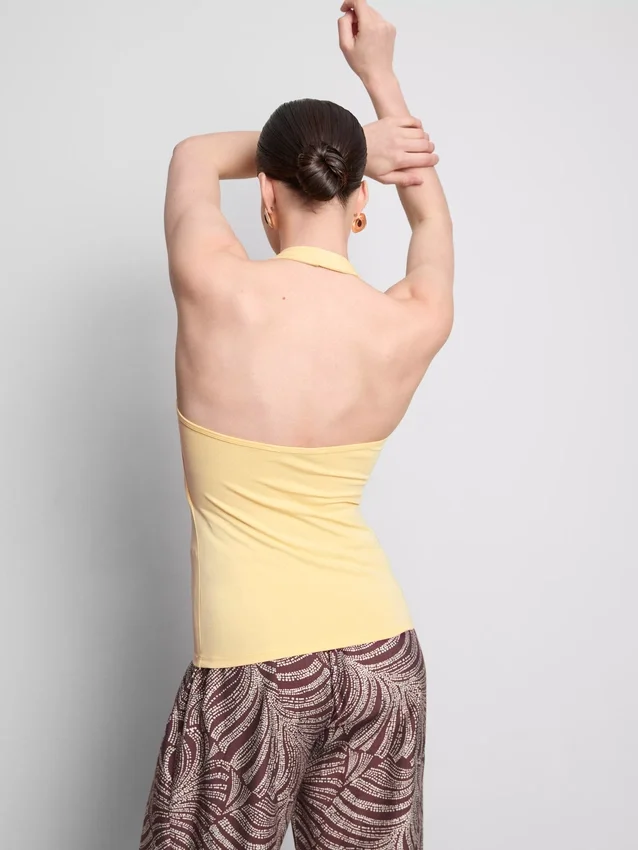 Top halter de alto contenido de algodón