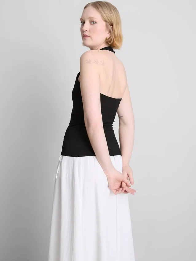 Top halter de alto contenido de algodón