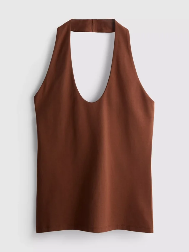 Top halter de alto contenido de algodón