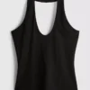 Top halter de alto contenido de algodón
