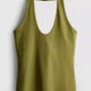 Top halter de alto contenido de algodón