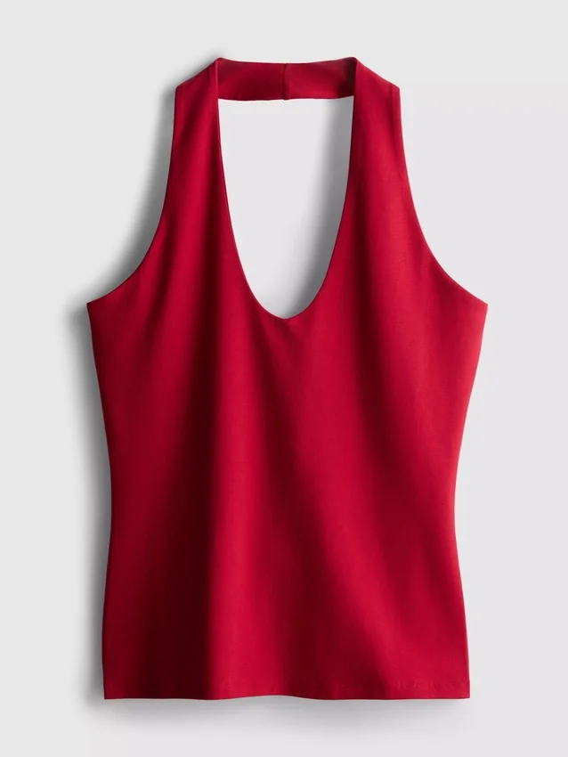 Top halter de alto contenido de algodón