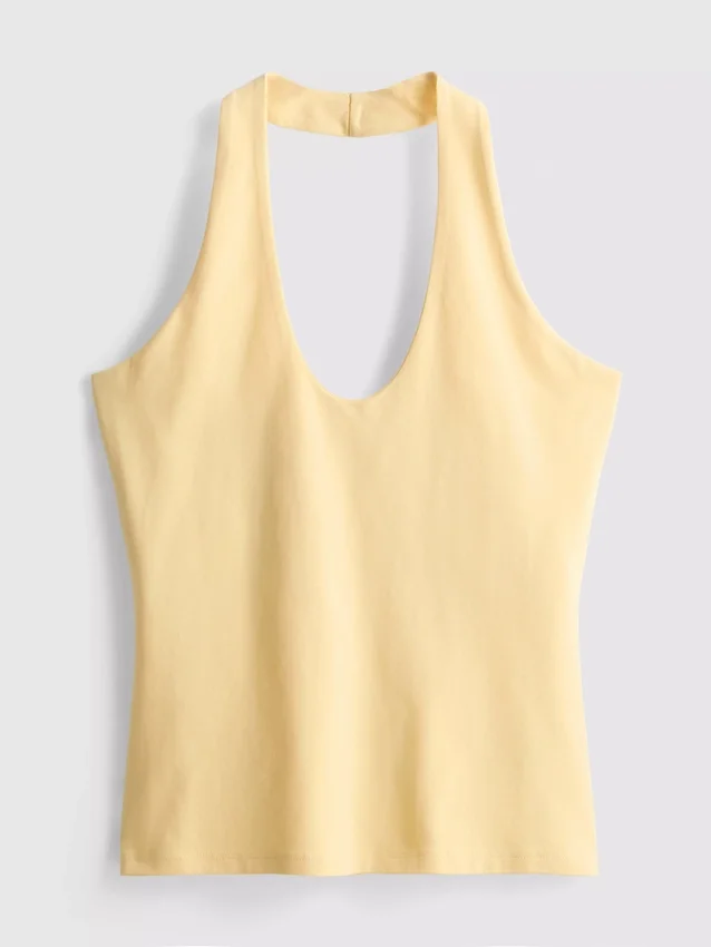 Top halter de alto contenido de algodón