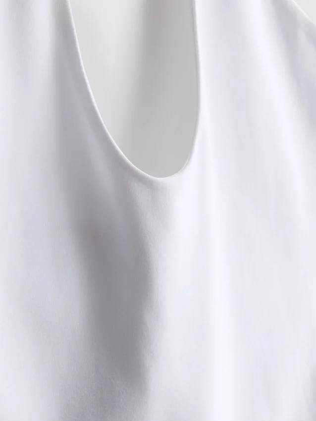 Top halter de alto contenido de algodón