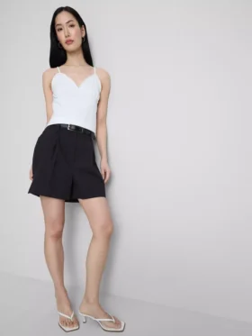Top tipo babydoll con cuello en V