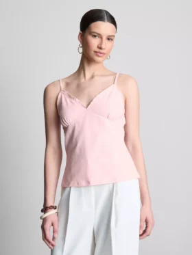 Top tipo babydoll con cuello en V