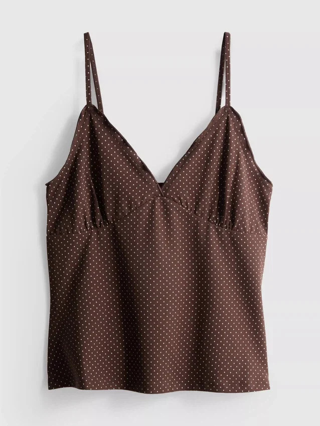 Top tipo babydoll con cuello en V
