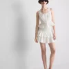 Top tipo camisola corto de algodón con calados