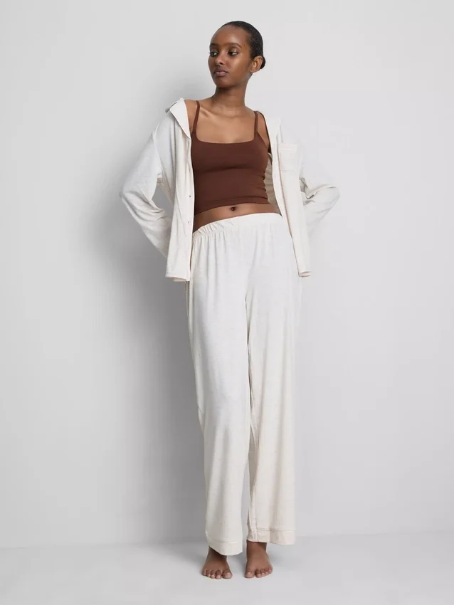 Top tipo camisola corto sin costuras
