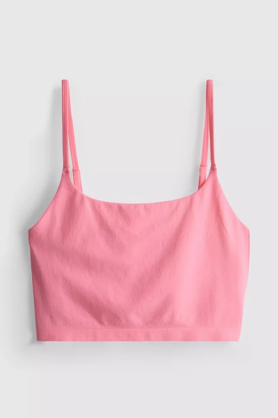 Top tipo camisola corto sin costuras