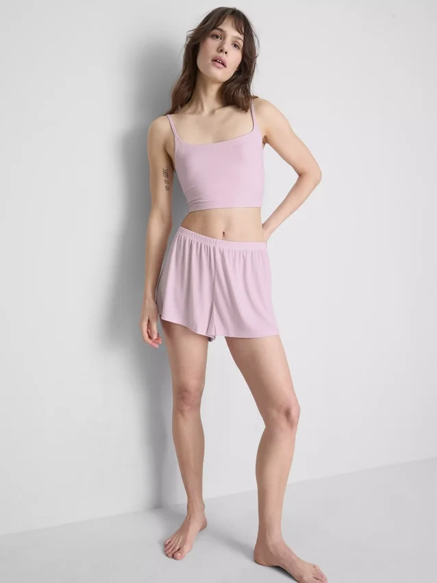 Top tipo camisola corto sin costuras