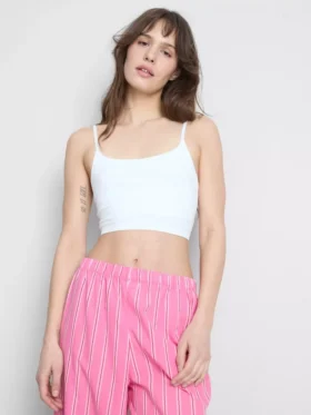 Top tipo camisola corto sin costuras