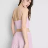Top tipo camisola corto sin costuras
