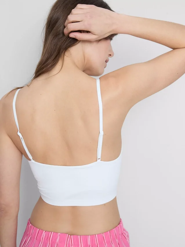 Top tipo camisola corto sin costuras