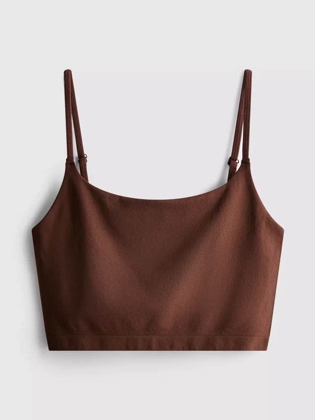Top tipo camisola corto sin costuras