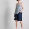 Top tipo camisola de algodón con calados