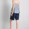 Top tipo camisola de algodón con calados