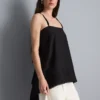 Top tipo camisola de algodón con dobladillo en forma de pañuelo