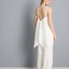 Top tipo camisola de algodón con dobladillo en forma de pañuelo