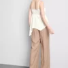 Top tipo camisola de algodón con dobladillo en forma de pañuelo