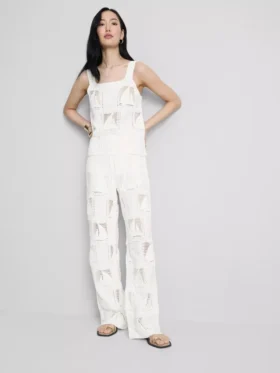 Top tipo camisola de croché con alto contenido de algodón