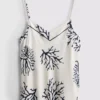 Top tipo camisola de pijama con estampado de coral