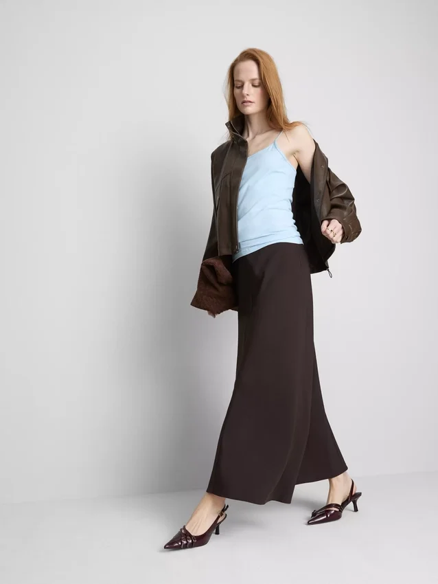 Top tipo camisola elástico con alto contenido de algodón