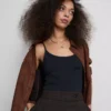 Top tipo camisola elástico con alto contenido de algodón