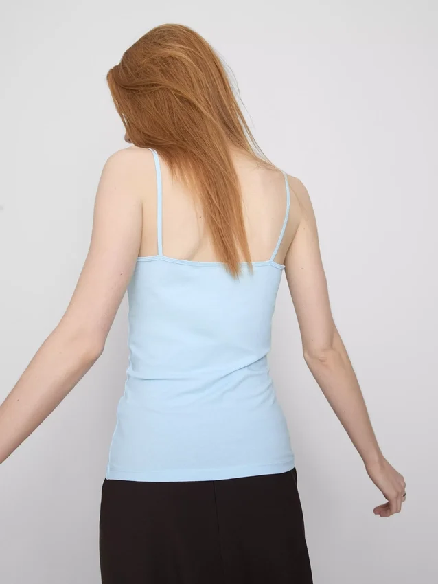 Top tipo camisola elástico con alto contenido de algodón