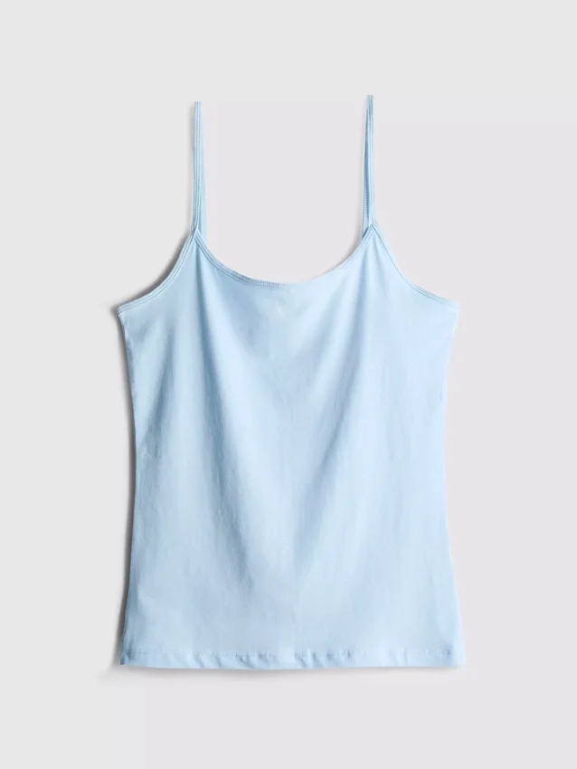 Top tipo camisola elástico con alto contenido de algodón